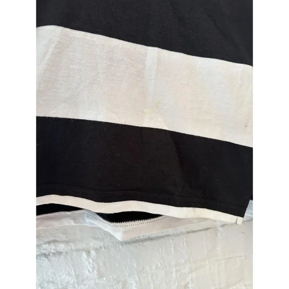 Noah NYC Black and White Striped Rugby Shirt